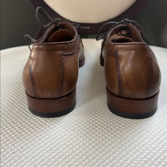 Antonio Maurizi Men's Derby Brown Leather Dress Shoes 8.5 Bramante Chestnut  $525